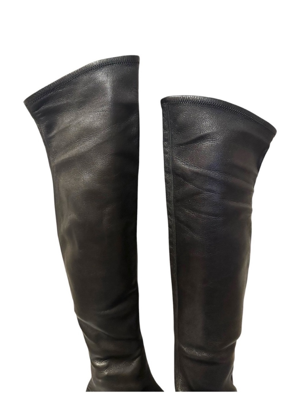 Vintage GUCCI TOM FORD FW 2003 Runway Black Leather Studded OTK Kitten Heel Boot - Picture 13 of 15
